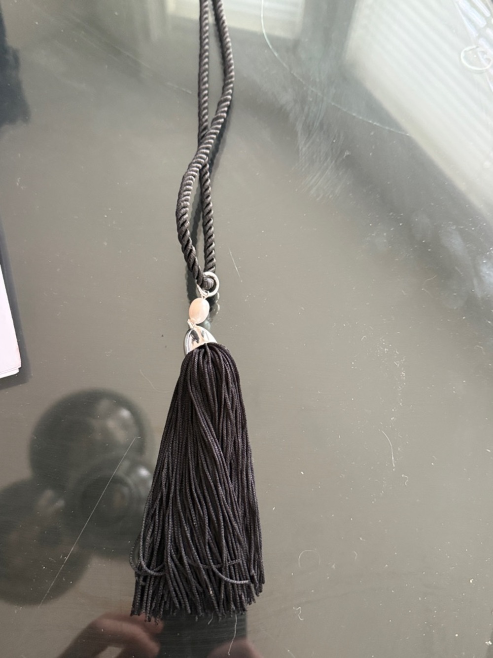 Black Tassel Pendant Necklace - Elegant Women’s Accessory
